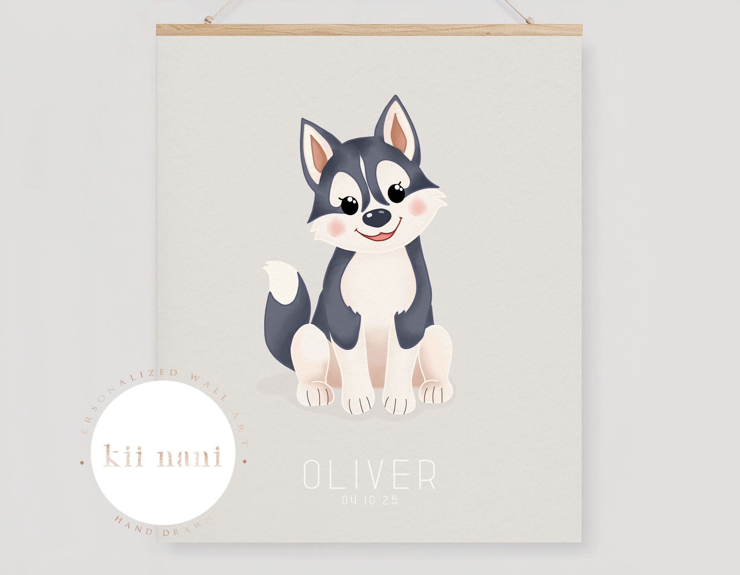 Siberische Husky - Kinderkamer Poster - Digitale Download